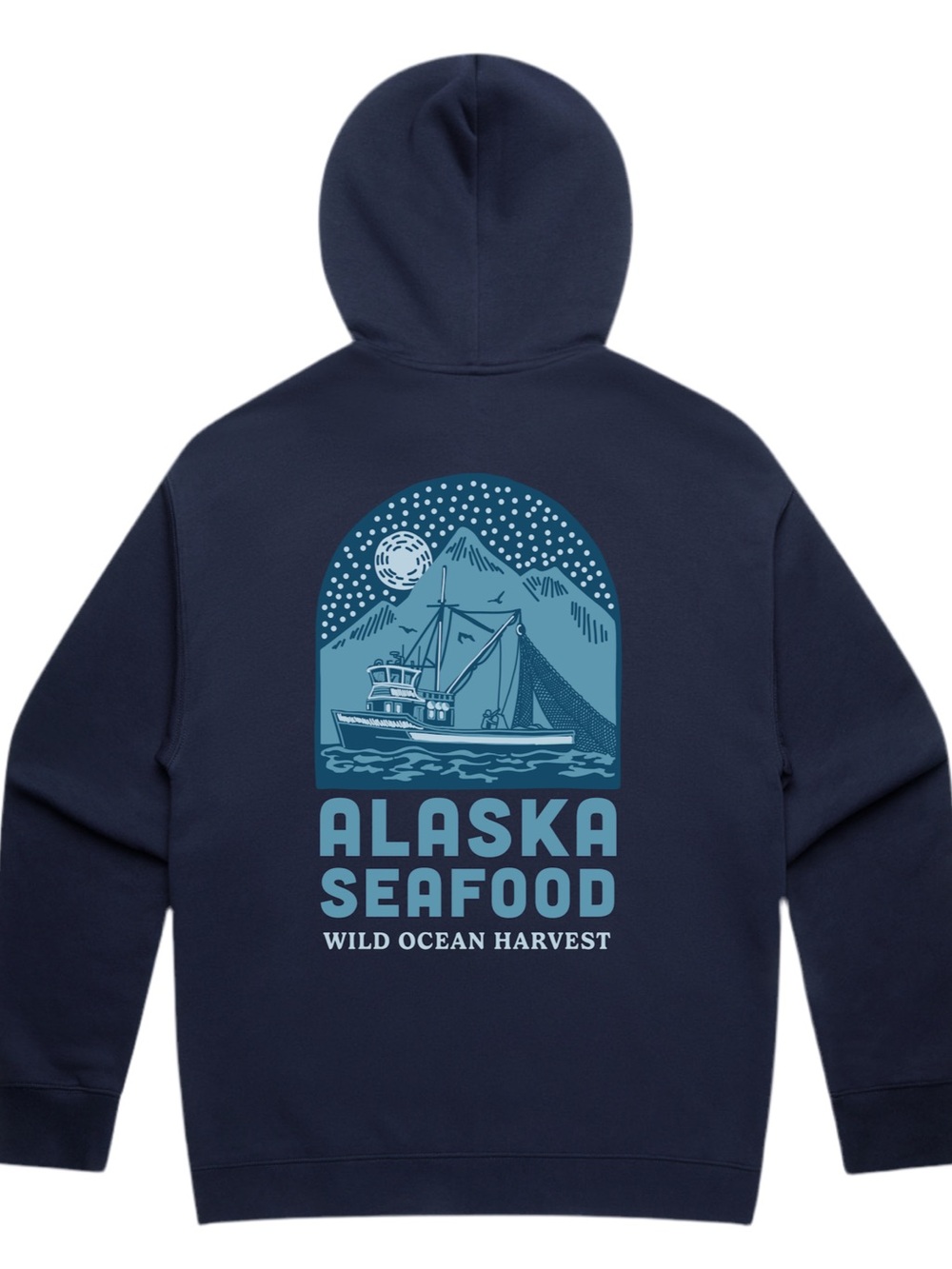 Salmon Sisters Wild Alaska Seafood Zip Hoodie